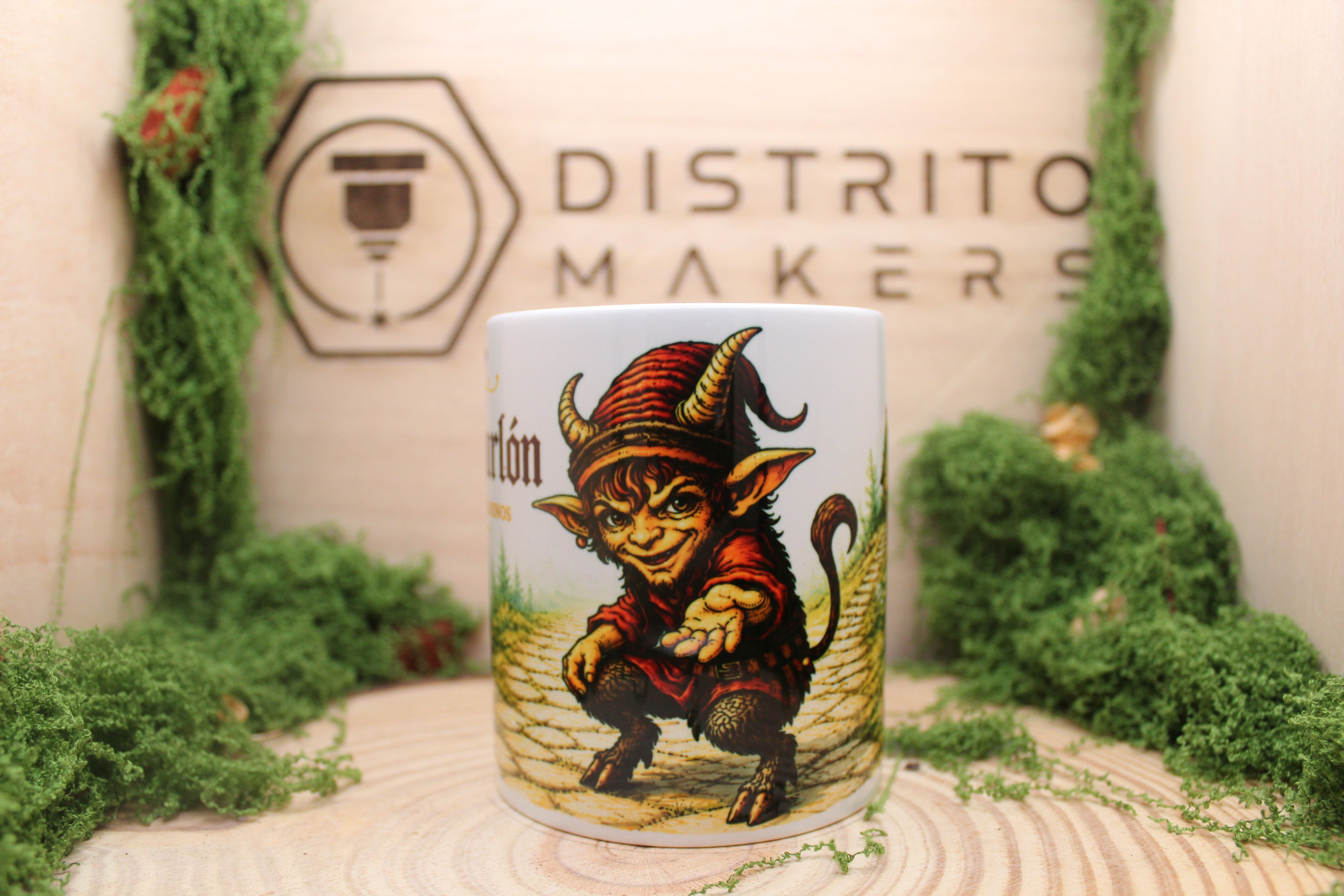 Taza Mitología Asturiana Diañu Burlón