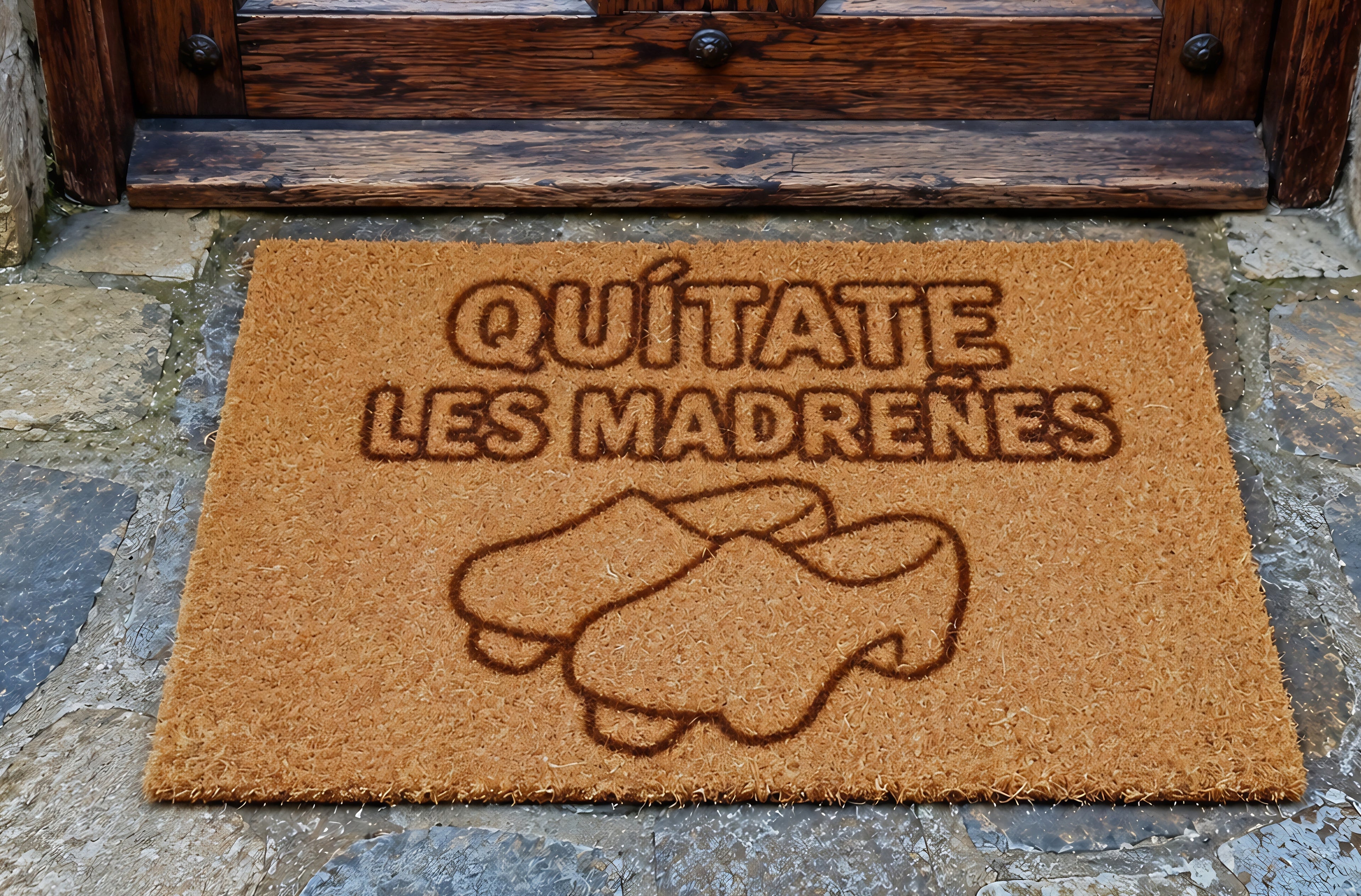 Felpudo de coco 'Quítate les madreñes'